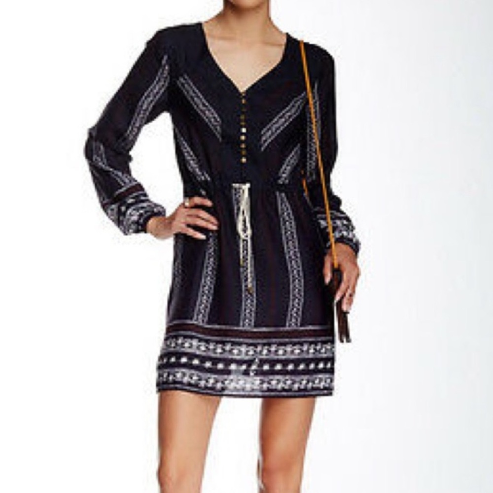 Dress Form Dark Navy Patterned Women's Dress NWT Size Small
